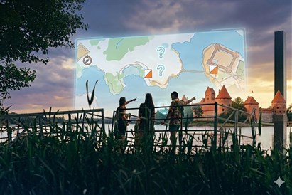 Orientacinis žaidimas laivu Trakuose