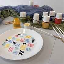 Tapybos ant keramikos dirbtuvės dviem