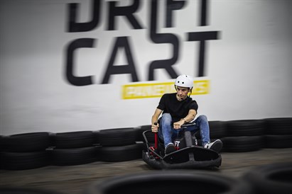 Šonaslydis kartingu su „Drift Cart“