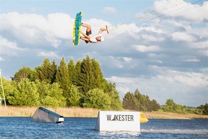 Čiuožimas vandenlente parke „Wake Pond“