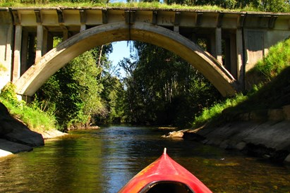 Plaukimas baidarėmis Kiaunos upe DVIEM