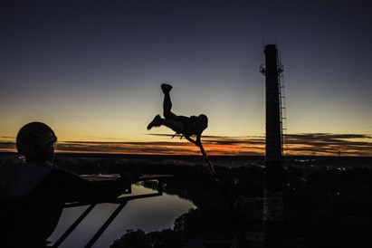 Tandeminis šuolis su virve iš 47 m aukščio