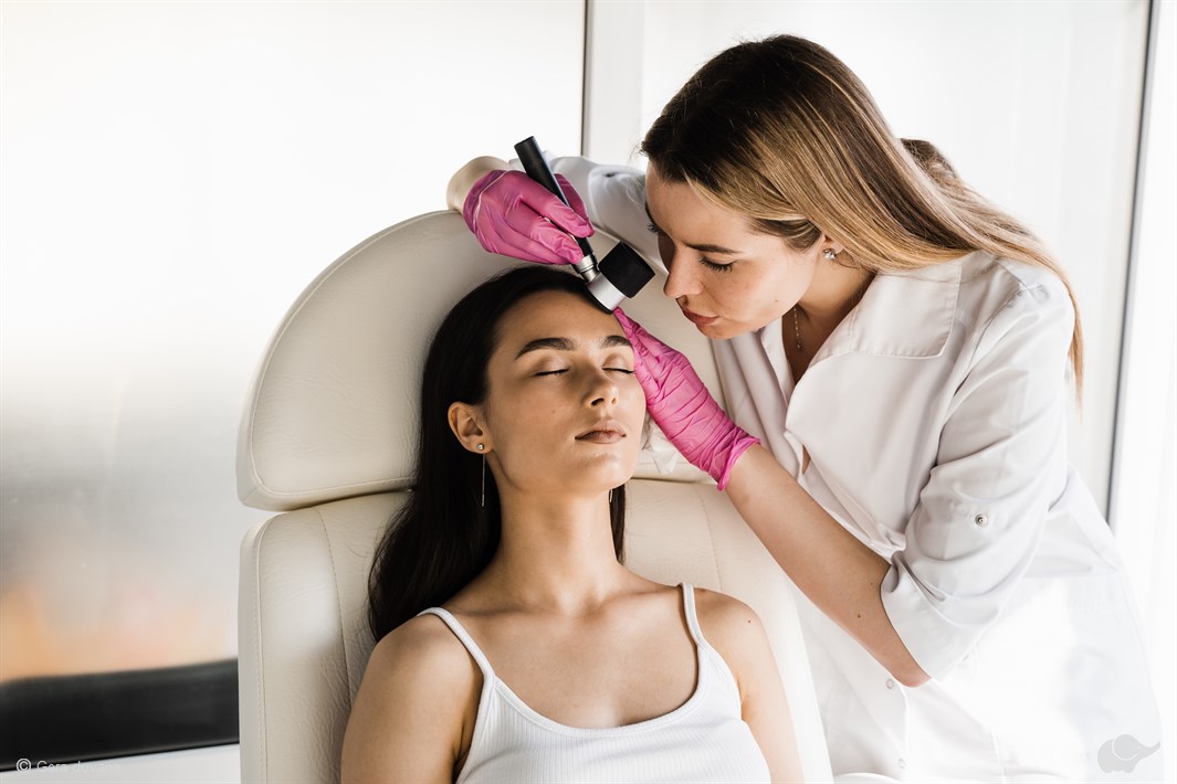 Dermatologo konsultacija su dermatoskopu