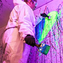 Emocijų ištaškymas spalvų kambaryje