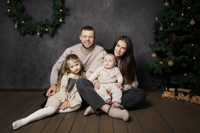Kalėdinė šeimos fotosesija Panevėžyje