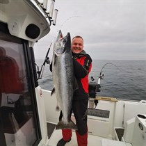 Lašišos žvejyba su gidu Baltijos jūroje d. d.