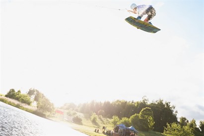 Čiuožimas vandenlente „Wake Pond“ parke